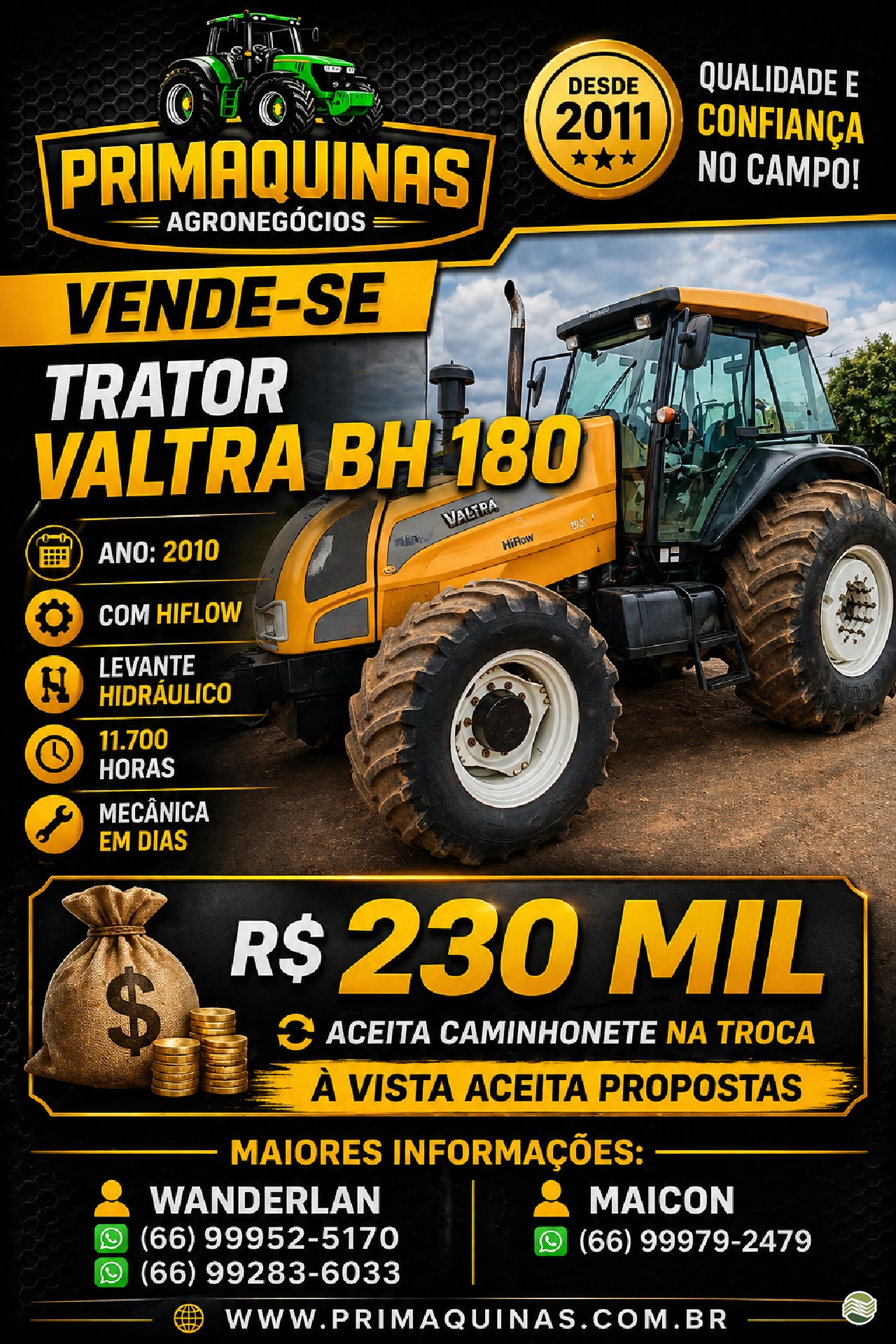 Trator agrícola Valtra BH 180 2010