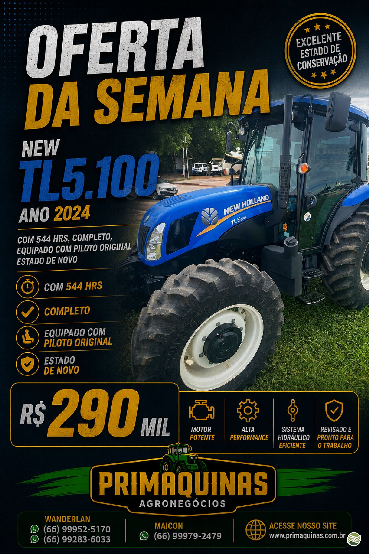 Trator agrícola New Holland TL 5.100 2024