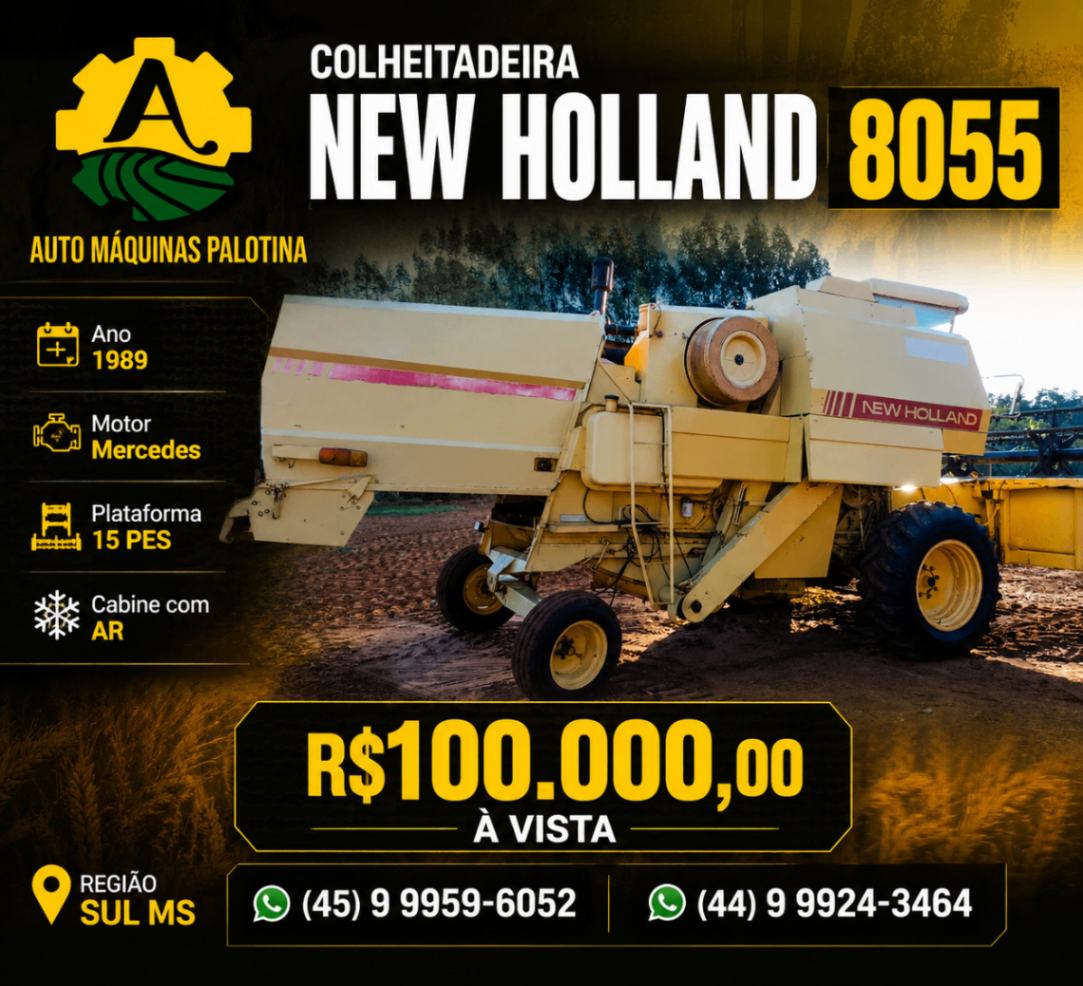 Colheitadeira New Holland 8055 1989
