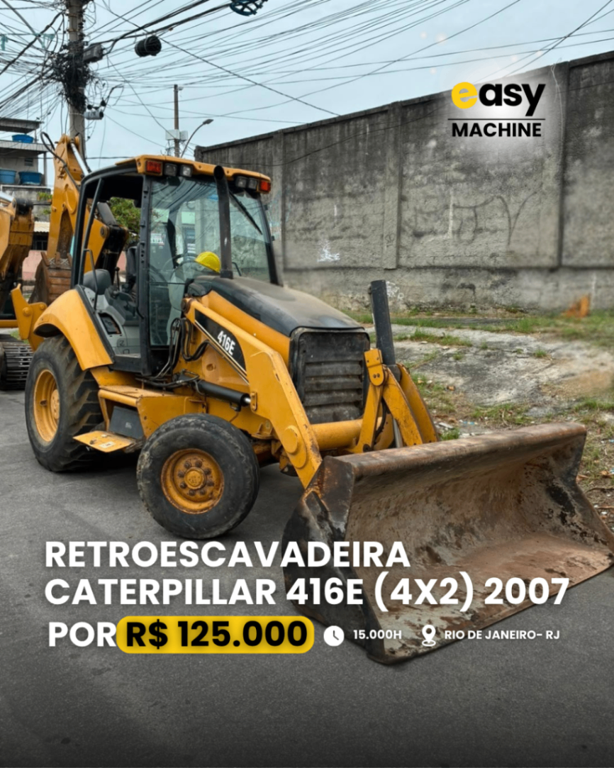 Retroescavadeira Caterpillar 416E 4X2 2007